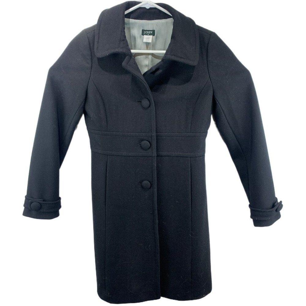 J Crew Women's Wool Blend Peacoat Jacket 4